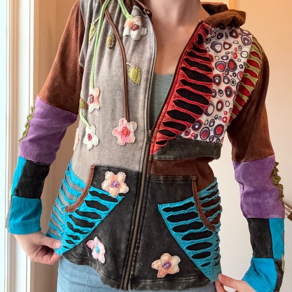 Colorful Women's Patchwork Jacket - image 2